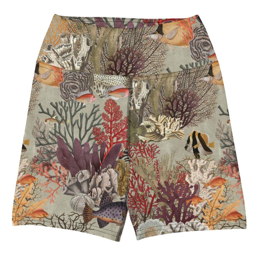 The 'Kelp Calm And Coral On' Yoga Shorts / Swim Shorts